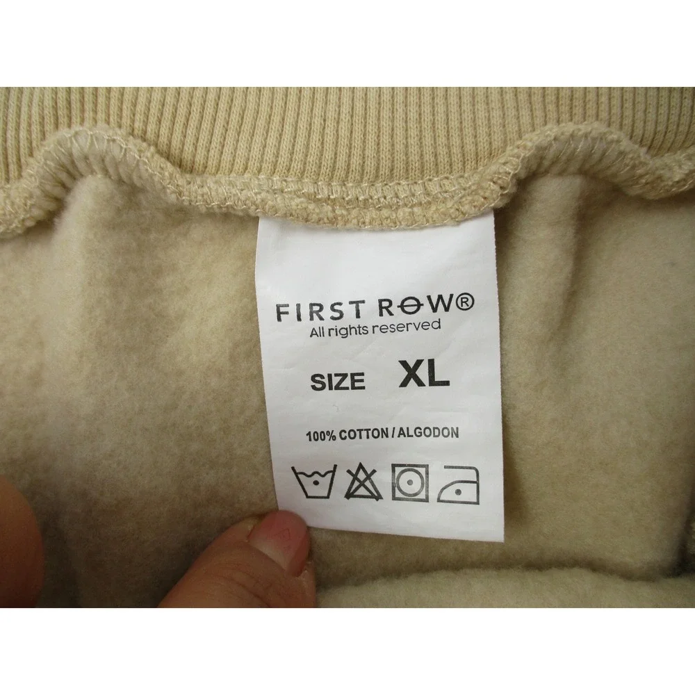 First Row Sweat Shorts Mens XL Brown FRB2530 Puff Print Graphic Music Streetwear